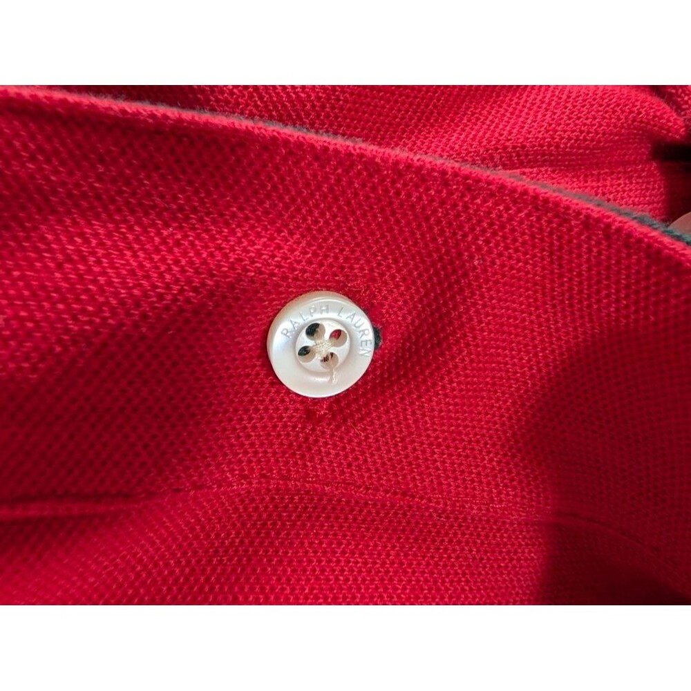 Polo Ralph Lauren Big Pony Crest Polo Shirt Red Gold #2 Womens XL Short Sleeve - Picture 5 of 9